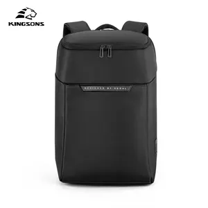 Kingsons Ransel Laptop Baru dengan Pengisi Daya USB Ransel Bisnis Tahan Air Desain Bagus Ransel Lengan Troli