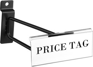 Ganchos dobles de metal para tienda o supermercado con soporte para etiqueta de precio - Product Image 2