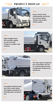 Camion-citerne à eau ISUZU 700P 8000L ELF de haute qualité, acier au carbone, transmission manuelle 4x2, moteur diesel