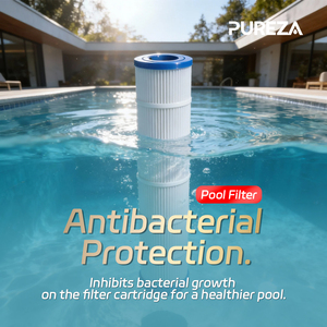 Cartouche de filtre de <span class=keywords><strong>piscine</strong></span> PUREZA à haut débit 26x7 pouces, remplacement antibactérien pour spa, <span class=keywords><strong>piscine</strong></span> et jacuzzi - Product Image 1