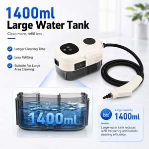 เครื่องทำความสะอาดไอน้ำแบบพกพา 1500W ระบบทำความร้อนเร็ว 15 วินาที เครื่องทำความสะอาดอเนกประสงค์สำหรับใช้ในบ้าน ห้องครัว ห้องน้ำ รถยนต์ รับผลิตแบบ OEM ODM - Product Image 2