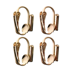 Pendientes de clip de aleación de cobre en forma de U, convertidor de clip para la oreja, antideslizante, sin dolor, para orejas sin perforar - Product Image 1