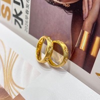 Bague en or massif 18 carats AU750 véritable, finition brossée, motif étoile, luxe léger, personnalisée, en or jaune massif, fine, pour mariage