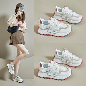 Zapatillas deportivas para caminar y <span class=keywords><strong>tenis</strong></span> a la moda para <span class=keywords><strong>mujer</strong></span>, parte superior de microfibra informal cómoda y resistente al desgaste - Product Image 4