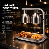 Lampe chauffante commerciale de comptoir Cucina en acier inoxydable à infrarouge pour restaurant de restauration rapide, chauffe-frites