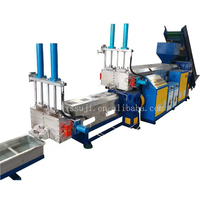 Machine de fabrication de granulés HDPE LDPE ABS, machine de granulation et de recyclage de plastique à double étage avec moteur hydraulique, haute capacité