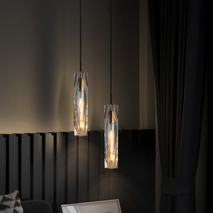 Modern Minimalist All-Copper Pendant <b>Light</b> Luxury Crystal Bedroom Bedside Lamp Creative Hanging Wire <b>Chandelier</b> Pendant <b>Lights</b> - Product Image 5