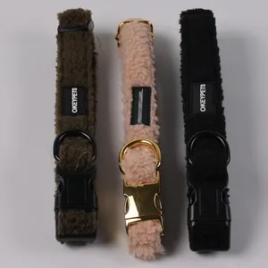 <span class=keywords><strong>Collar</strong></span> de lana Sherpa de fabricante para perros pequeños, malla suave, belleza, sin tirones, <span class=keywords><strong>collar</strong></span> de entrenamiento de cordero cálido de lujo para perros - Product Image 1