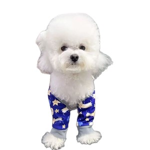 Genouillères et Coudières pour Animaux de Compagnie, Protections Articulaires, Motifs Étoile Bleue et Violette, Ours Jaune Crème, en Polyester, Fournitures pour Animaux - Product Image 4