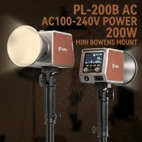 TOLIFO PL-200B AC 100-240V 200W Lumière vidéo LED bicolore de taille compacte COB à sortie continue pour studio photo