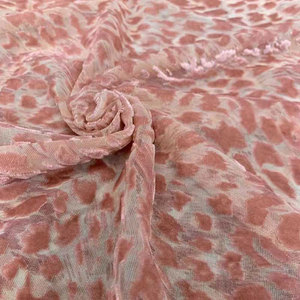 Tùy chỉnh bán buôn Jacquard Vàng Flash Velour Burnout in 100 Polyester nhung hoa vải - Product Image 1