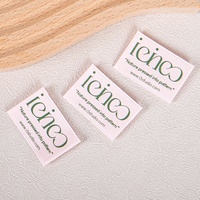 Étiquette tissée personnalisée OEM avec logo, pliée aux extrémités, lavable, à coudre, pour col de vêtement, en polyester, pour accessoires de marque de vêtements