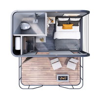 Capsule de chambre portable ciel étoilé, maison modulaire préfabriquée