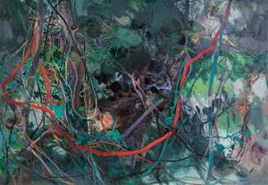 Pintura al Óleo Abstracta de Ramas de Montaña Profunda con Técnica de Pincelada Libre del Pintor Chino Tu Qixian, de Fujian, sobre Lienzo Enmarcado para Decoración del Hogar - Product Image 6