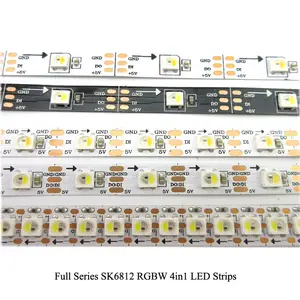 Flexibler Streifen SMD 5050 60led SK6812 RGBW/WWA LED-Streifen licht 12MM 5V LED flexible Lichterketten farbige Lichter LED Neon Flex12V