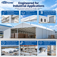 Tente d'entrepôt sur mesure TENTCHO – Solution de stockage modulaire portable pour centre de distribution, usine et inventaire saisonnier