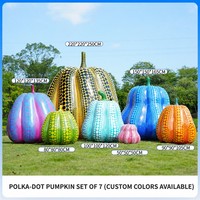Fabricant OEM ODM de décorations de citrouilles à pois, ornements de jardin extérieurs colorés personnalisés pour les fêtes et événements d'automne