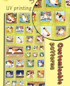 Custom Mini Cartoon 3D Puffy Stickers PVC <b>Gloss</b> Lamination Durable For Kids Stationery Home Decoration - Product Image 1