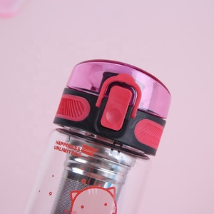 Bouteille d'eau en verre avec manchon de protection en silicone et infuseur à thé - Product Image 5