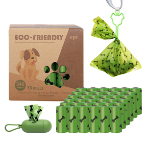Vendita calda Eco Friendly Logo personalizzato stampato biodegradabile per i rifiuti di animali domestici sacchetti di alta qualità Pet cane cacca sacchetto - Product Image 2