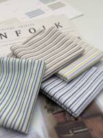 Tissu en Lin-Coton à Carreaux et Rayures, Procédé de Teinture et de Tissage, Doux et Écologique, Rayures pour Robes, Chemises et Pantalons