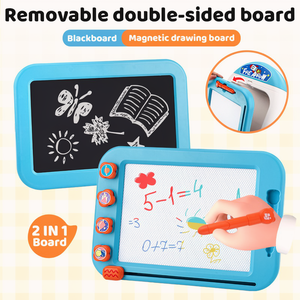 Pizarra Magnética de <span class=keywords><strong>Dibujo</strong></span> 2 en 1, Pizarra de Doble Cara con Diseño de Cohete, para Niños - Product Image 2