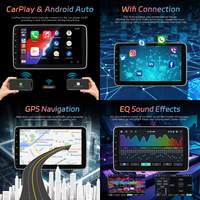Hikity 10.1 ''Double Din 4 + 64G Android Autoradio stéréo 360 écran rotatif sans fil CarPlay/Android Auto/GPS/WiFi Vente en gros OEM