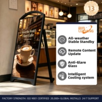 Affichage numérique à haute luminosité alimenté par batterie, kiosque publicitaire mobile portable de 43 à 49 pouces pour centre commercial