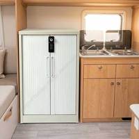 Armoire de rangement extérieure pour camping-car RUIZHAN, en plastique imperméable, avec porte à tambour et serrure électronique