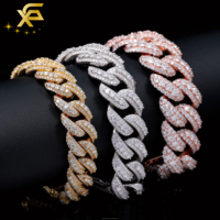 Chaîne cubaine en diamant glacé Pass Tester, argent 925, 20 mm, 22 mm, collier de rappeur hip-hop, chaîne cubaine en moissanite VVS