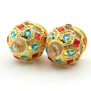 Bouteille de <span class=keywords><strong>parfum</strong></span> en cristal vintage de 15ml, bouchon à vis scellé, <span class=keywords><strong>porte</strong></span>-verre décoratif, vide, <span class=keywords><strong>parfum</strong></span> rechargeable - Product Image 3