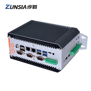 OEM Fanless Mini Pc <span class=keywords><strong>Intel</strong></span> 13th 12th Gen <span class=keywords><strong>Core</strong></span> I3 I5 <span class=keywords><strong>I7</strong></span> 2 * DDR5 2 X Lan 5 * Com CAN X86 Linux Din Rail Embedded Industrial PC Case - Product Image 1