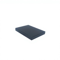 Yanxing Boîte à cosmétiques transparente noire carrée en plastique ABS pour poudre libre, fard à paupières, blush et illuminateur, avec base à clapet et double disque