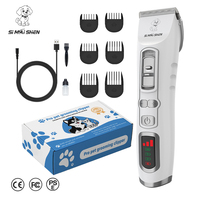 Tondeuse Électrique Sans Fil SMEHNSER-D3 pour Animaux de Compagnie avec Écran LED et Lame Courbe à Dents Fines Amovible