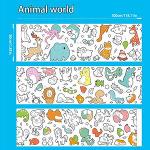 Grundschüler Zeichen rolle Lange Graffiti Malerei Wand Zeichen papier Nicht färbende Kindergarten Färbung Kunst zubehör - Product Image 6