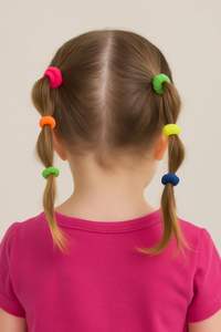 100 Piezas/Caja de Bandas Elásticas para el Cabello para Niños, Lazos para el Cabello Sin Costuras, Bonito Estuche de Almacenamiento, Accesorios para el Cabello Tejidos Sin Costuras - Product Image 3