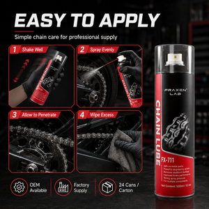 Spray lubrifiant pour chaîne de <span class=keywords><strong>moto</strong></span>, imperméable, huile aérosol pour chaîne humide, anti-rouille, sûr pour les joints toriques, OEM, étiquette privée, personnalisé - Product Image 3