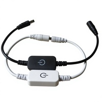 Mini 12V 24V capteur LED inline tactile gradateur contrôleur couleur unique LED bande lumières commutateurs inductifs