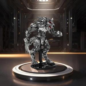 7051 Modelo de Bloques de Construcción de Plástico de Alta Dificultad, Robot Mecha de Hombre Lobo de la Noche Oscura, Juguete DIY, Adorno, Regalo de Halloween - Product Image 5