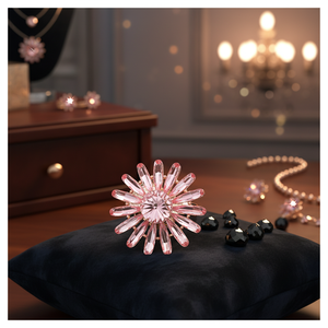 Genere di prodotti eleganti e lussuosi anelli di cristallo Color diamante nero placcato Jet - Product Image 3