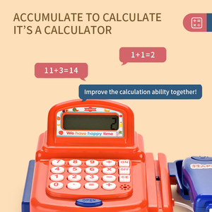 Juego de Supermercado de Simulación de Plástico para Niños, Modelo de Frutas y Comida, <span class=keywords><strong>Calculadora</strong></span>, Dinero, Juego de Imitación, Caja Registradora con Luz y Sonido - Product Image 5