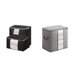 Gran capacidad marco de acero Oxford plegable dormitorio, tela edredón juguetes manta armario almacenamiento organizador caja bolsas de almacenamiento/ - Product Image 1