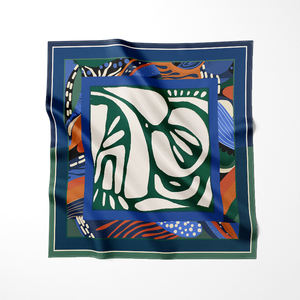 100% 桑ツリルラグジュアリー女性用高品質シルクスカーフカスタムロゴハンドバッグアクセサリーシルクスクエアスカーフ - Product Image 5