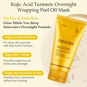 Mascarilla Facial de Cúrcuma Exfoliante al por Mayor para una Limpieza Profunda de la Piel, Cuidado Hidratante, Mascarilla con Banda para Dormir y Cepillo - Product Image 4
