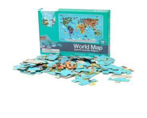 Đồ Chơi Giáo Dục Trẻ Em <span class=keywords><strong>Montessori</strong></span> 48 Cái Bản Đồ Thế Giới Bằng Gỗ Trò Chơi Ghép Hình - Product Image 2