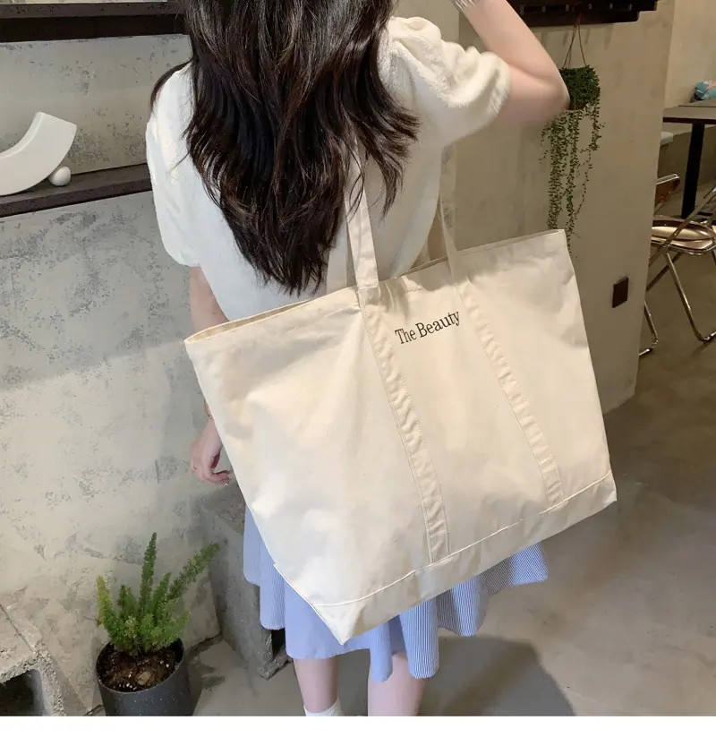Eco-friendly Reusable Tote Canvas Bags with Custom Printed Logo