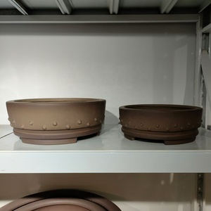 Pots de bonsaï de style antique non émaillés classiques de Yixing pots ronds avec clou - Product Image 4