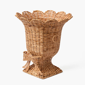Elegante Urna con Base de <span class=keywords><strong>Mimbre</strong></span>, <span class=keywords><strong>Florero</strong></span> de Ratán Tejido a Mano para Flores Secas, <span class=keywords><strong>Florero</strong></span> de Mesa Minimalista de Ratán Hecho en Vietnam - Product Image 5