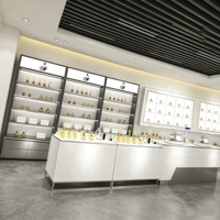 Meubles de présentation de parfums personnalisables, armoires modernes pour magasins de parfums, design de boutique de parfums de luxe