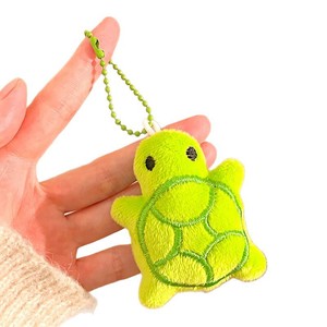 Porte-clés en peluche tortue verte en gros, mini-breloque tortue de mer pour promotion, petit animal en peluche pour cadeaux événementiels - Product Image 5